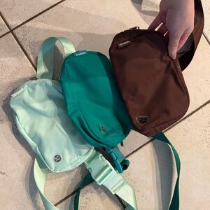 Lululemon Athletica Crossbody Bags in Mint, Teal, and Brown